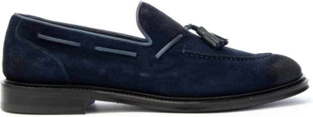 Brecos Loafer met kwastjes leren zool Blue Heren