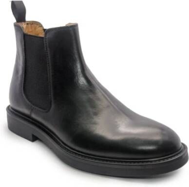 Brecos Zwarte Leren Chelsea Boots 18431 Black Heren