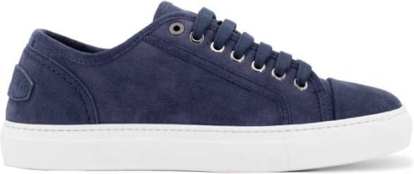 Brioni Stijlvolle Suede Sneakers Blue Heren