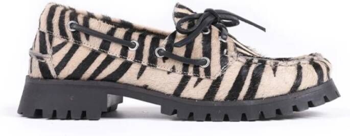 Bronx Dierenprint Lage Schoen wit zwart Multicolor Dames