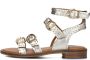 Bronx Gouden Metallic Sandalen met Studs Yellow Dames - Thumbnail 3