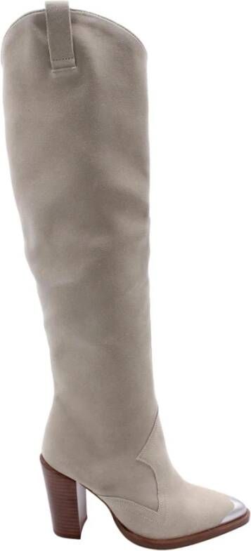 Bronx Hadewig Over-Knee Laarzen Beige Dames