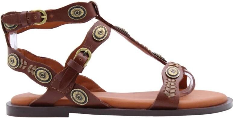 Bronx Platte sandalen voor vrouwen Brown Dames