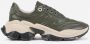 Bronx Sneaker met suède detail khaki oatmilk Green Dames - Thumbnail 2