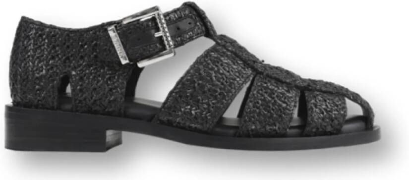 Bronx Stijlvolle visser sandalen Black Dames