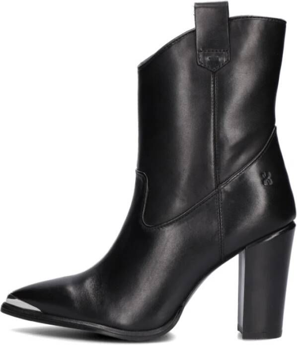 Bronx Zwarte Cowboy Stijl Enkellaarzen Black Dames