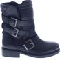 Bronx Zwarte Dames Enkellaars Biker Stijl Black Dames - Thumbnail 2