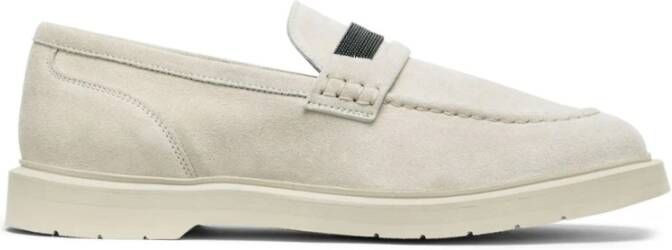 BRUNELLO CUCINELLI Beige Platte Schoenen Amandel Teen Slip-On Beige Dames