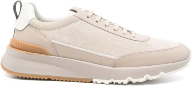 BRUNELLO CUCINELLI Beige Sneakers voor Stijlvolle Outfits Beige Heren