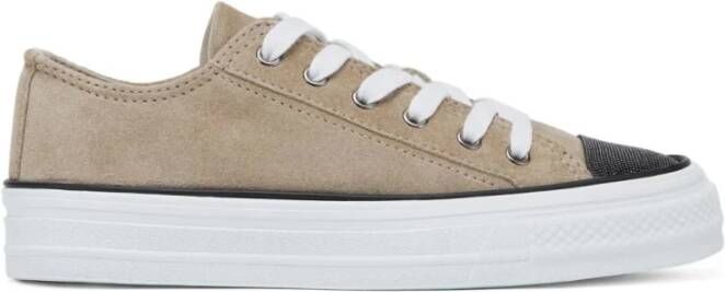 BRUNELLO CUCINELLI Luxe Geborduurde Suède Sneakers Multicolor Dames