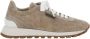 BRUNELLO CUCINELLI Beige Suède Lage Top Sneakers Vrouw Beige Dames - Thumbnail 1