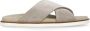 BRUNELLO CUCINELLI Beige Suède Leren Heren Slippers Gray Heren - Thumbnail 1