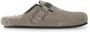 BRUNELLO CUCINELLI Beige Suède Leren Platte Schoenen Gray Dames - Thumbnail 1