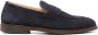 BRUNELLO CUCINELLI Blauwe Suède Penny Slot Loafers Blue Heren - Thumbnail 1