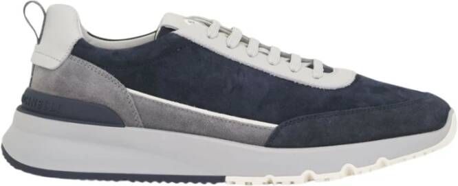 BRUNELLO CUCINELLI Blauw Grijs Wit Panelled Platte Schoenen Multicolor Heren