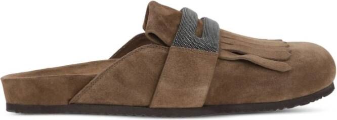 BRUNELLO CUCINELLI Bruine Instap Platte Schoenen Brown Dames