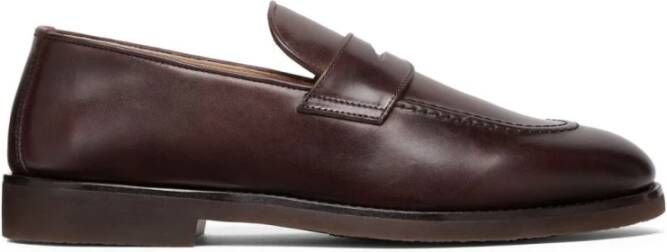 BRUNELLO CUCINELLI Bruine Leren Schoenen voor Mannen Brown Heren