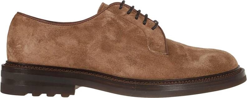 BRUNELLO CUCINELLI Bruine Loafer Schoenen Zachte Textuur Brown Heren