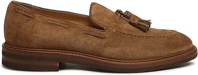 BRUNELLO CUCINELLI Bruine platte schoenen met kwastjes Brown Heren