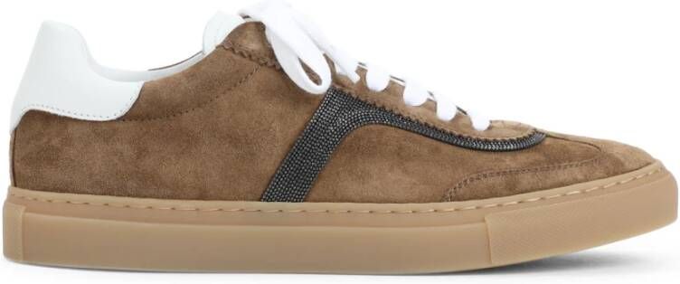 BRUNELLO CUCINELLI Bruine Sneakers Luxe Stijl Brown Dames