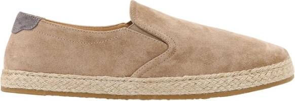 BRUNELLO CUCINELLI Bruine Suède Espadrilles met Touwdetail Brown Heren