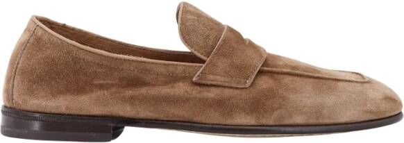 BRUNELLO CUCINELLI Bruine Suède Loafer Schoenen Brown Heren