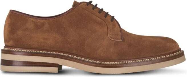 BRUNELLO CUCINELLI Contrast Zool Derby Schoenen Brown Heren