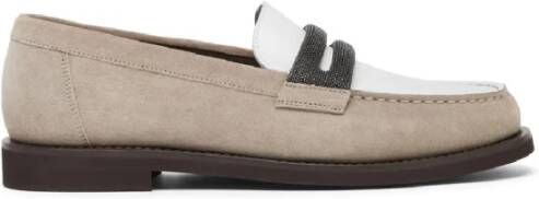 BRUNELLO CUCINELLI Elegante Ice Loafers Damesschoenen Beige Dames