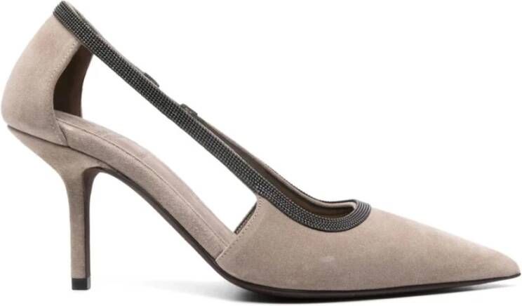 BRUNELLO CUCINELLI Elegante Ice Pumps voor Vrouwen Beige Dames