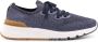 BRUNELLO CUCINELLI Gebreide Logo Sneakers Veters Rubberen Zool Blue Heren - Thumbnail 1