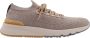 BRUNELLO CUCINELLI Gebreide Sneakers met Rubberen Logo Detail Gray Heren - Thumbnail 1