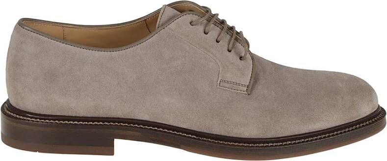 BRUNELLO CUCINELLI Geveterde schoenen voor heren Gray Heren