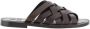 BRUNELLO CUCINELLI Geweven leren blokhak sandalen Brown Heren - Thumbnail 1