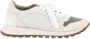 BRUNELLO CUCINELLI Glitter Teen Lace-Up Sneakers met Suède Detail White Dames - Thumbnail 1