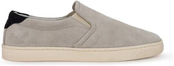 BRUNELLO CUCINELLI Grijze leren sneaker Gray Heren