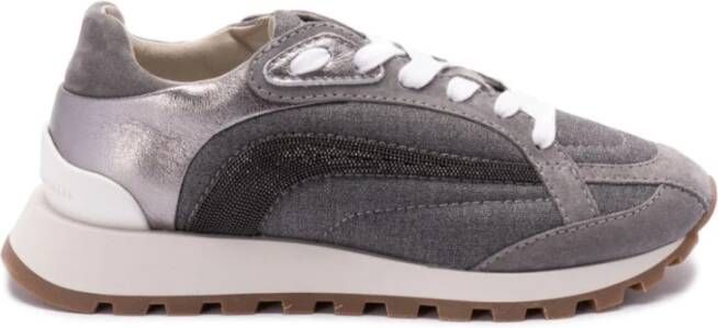 BRUNELLO CUCINELLI Grijze Sneakers voor Vrouwen Aw24 Gray Dames