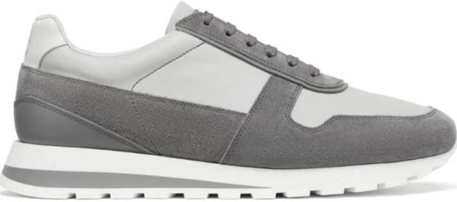 BRUNELLO CUCINELLI Grijze Suède Panel Sneakers Gray Heren