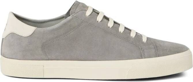 BRUNELLO CUCINELLI Grijze Vetersneaker met Logoprint Gray Heren