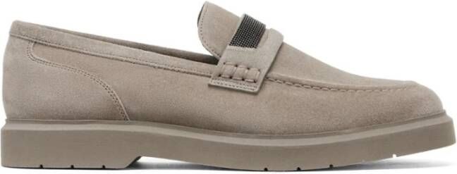 BRUNELLO CUCINELLI IJzige Loafer Schoenen voor Vrouwen Gray Dames