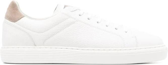 BRUNELLO CUCINELLI Italiaanse leren sneakers White Heren