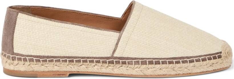 BRUNELLO CUCINELLI Italiaanse stoffen espadrilles met rubberen zool Beige Heren