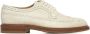 BRUNELLO CUCINELLI Ivoor Platte Schoenen Longwing Brogue Derby Beige Heren - Thumbnail 1