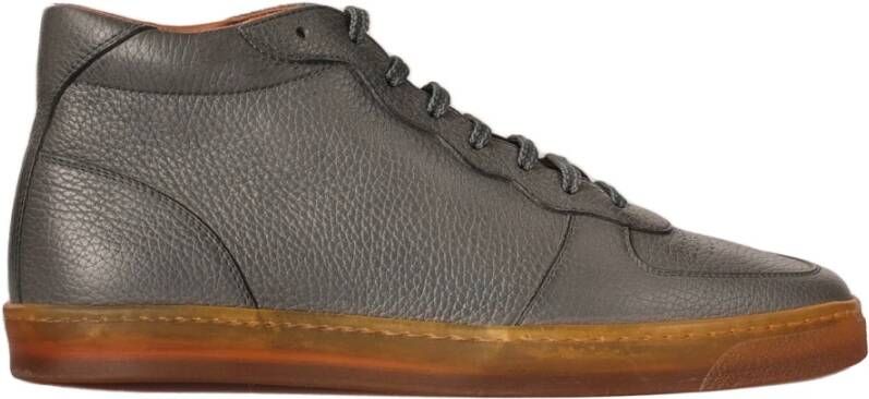 BRUNELLO CUCINELLI Leren Casual Sneakers voor Mannen Gray Heren