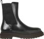 BRUNELLO CUCINELLI Leren Enkellaars met Wol Detail Black Dames - Thumbnail 1