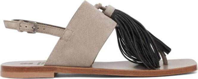 BRUNELLO CUCINELLI Lichtgrijze Sandalen Gray Dames