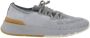 BRUNELLO CUCINELLI Mesh Lace-Up Sneakers met Contrasterende Hiel Gray Heren - Thumbnail 1