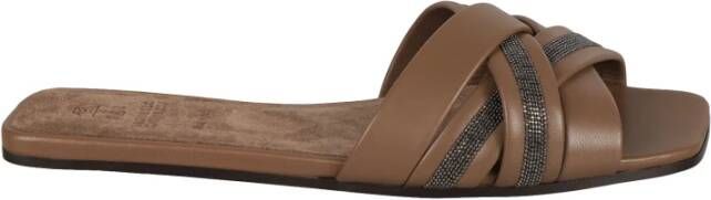 BRUNELLO CUCINELLI Sandals Brown Dames