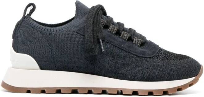 BRUNELLO CUCINELLI Sneakers Klassieke Stijl Trendy Ontwerp Blue Heren