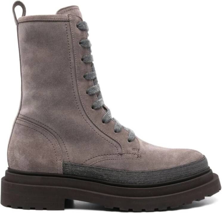 BRUNELLO CUCINELLI Stijlvolle Herenlaarzen Gray Dames