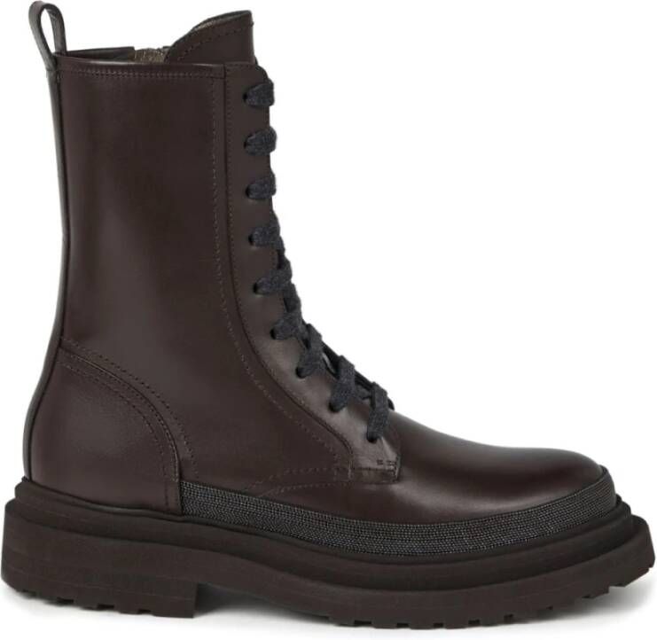 BRUNELLO CUCINELLI Stijlvolle Laarzen Brown Dames